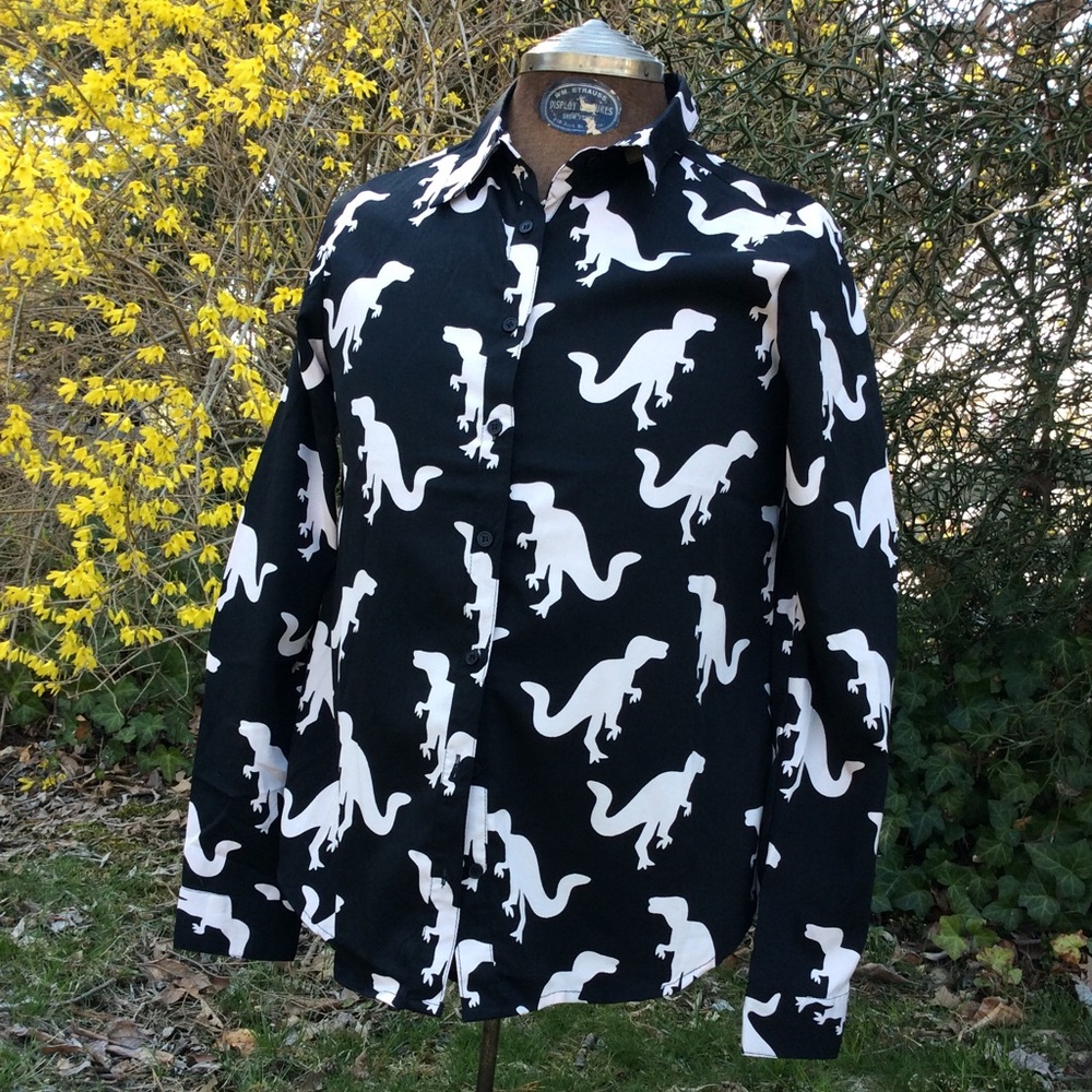 Blouse with T-Rex print